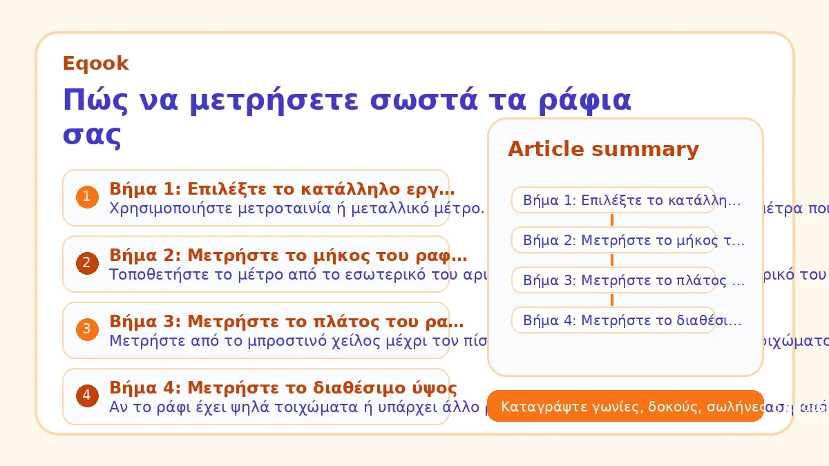 Πώς να μετρήσετε σωστά τα ράφια σας