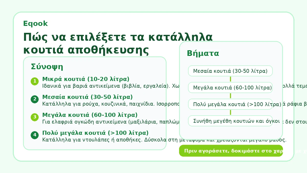 Πώς να επιλέξετε τα κατάλληλα κουτιά αποθήκευσης