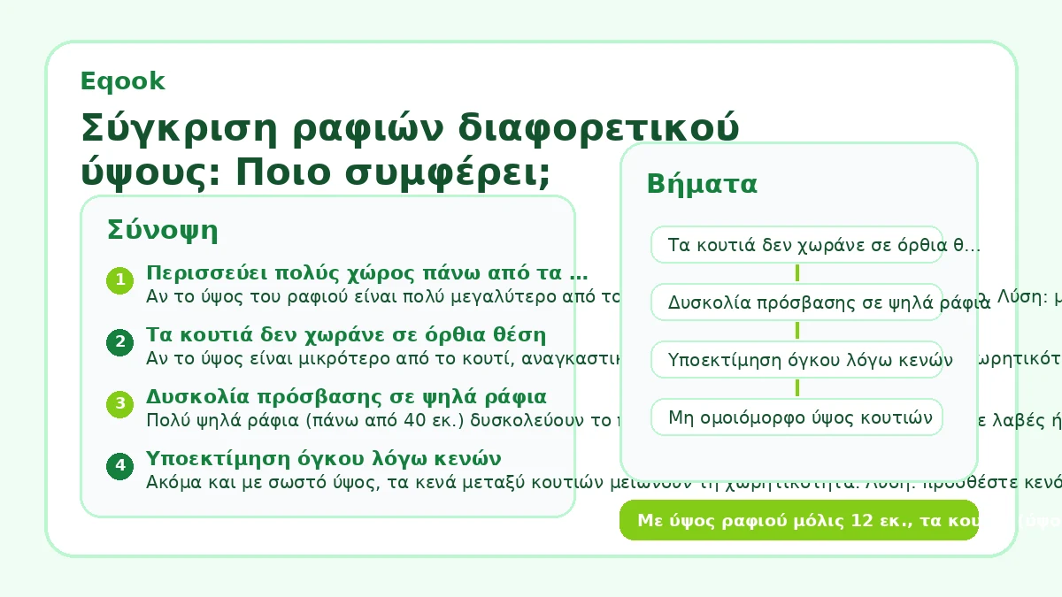 Σύγκριση ραφιών διαφορετικού ύψους: Ποιο συμφέρει;