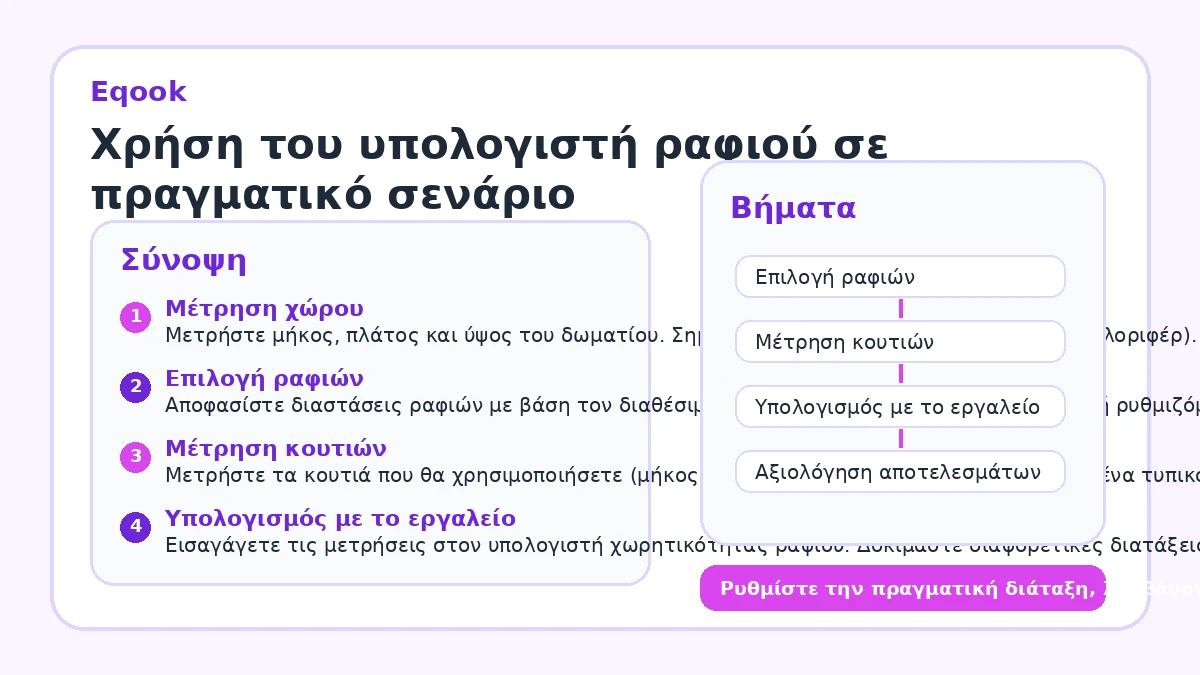 Χρήση του υπολογιστή ραφιού σε πραγματικό σενάριο
