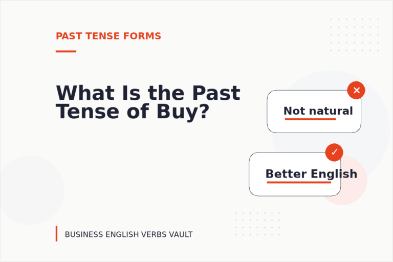 What Is the Past Tense of Buy?