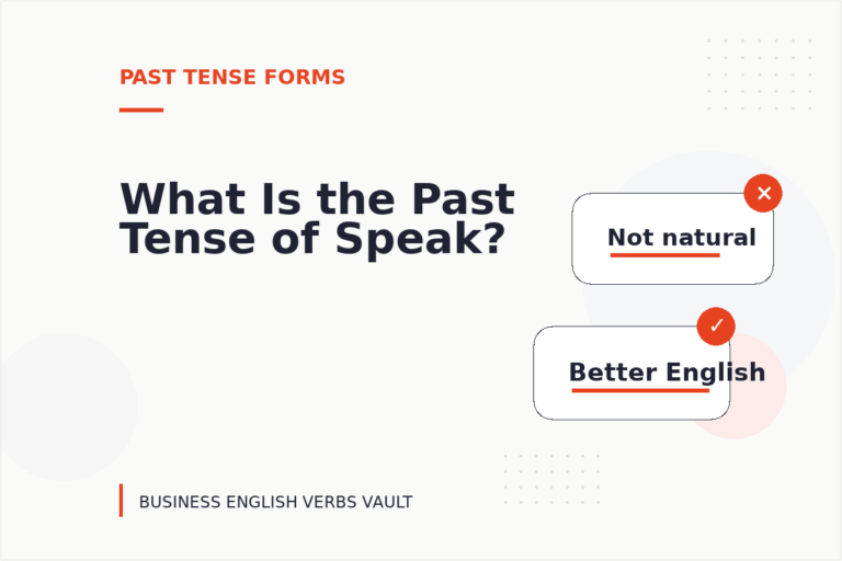 What Is the Past Tense of Speak?