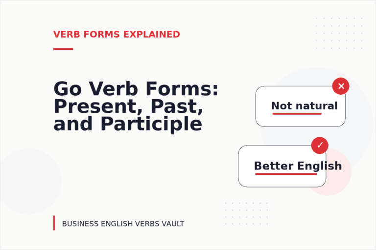 Go Verb Forms: Present, Past, and Participle