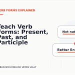 Teach Verb Forms: Present, Past, and Participle