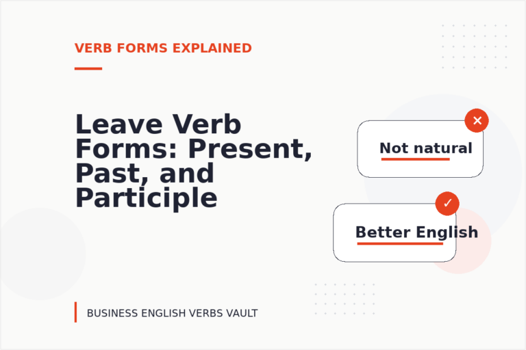 Leave Verb Forms: Present, Past, and Participle