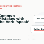 Common Mistakes with the Verb ‘speak’